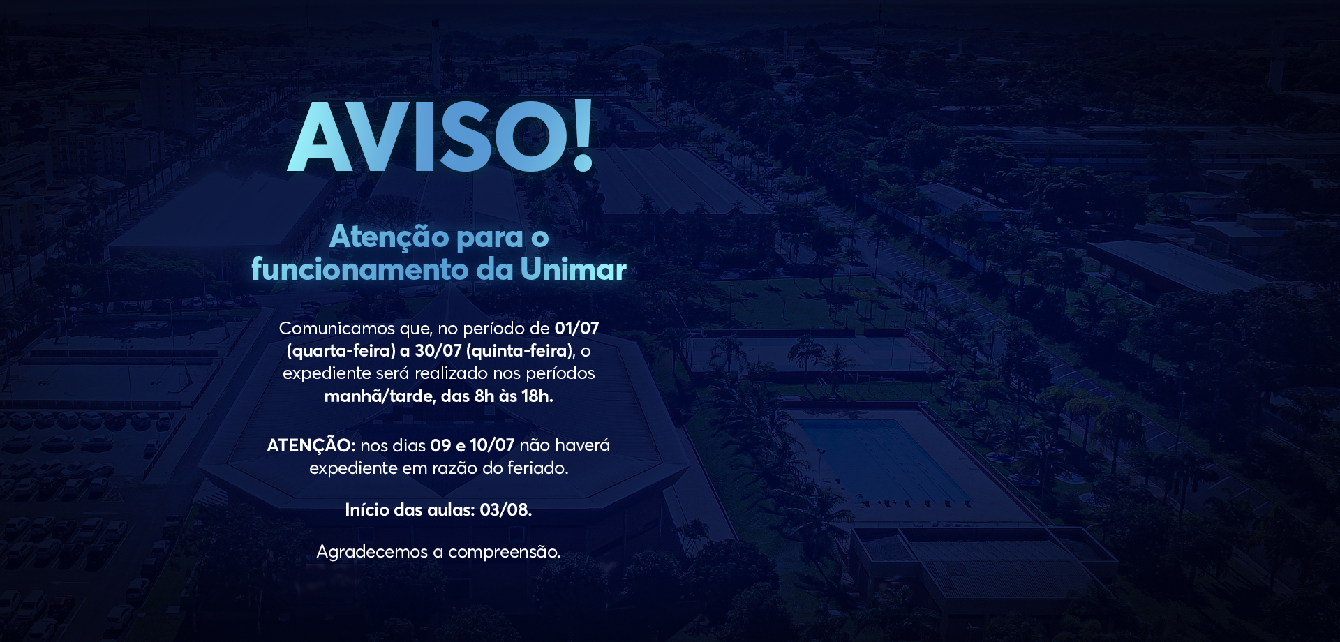 Aviso Horário